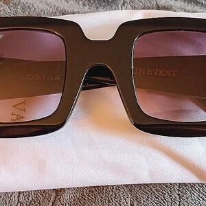 Lorvae Black Square Sunglasses